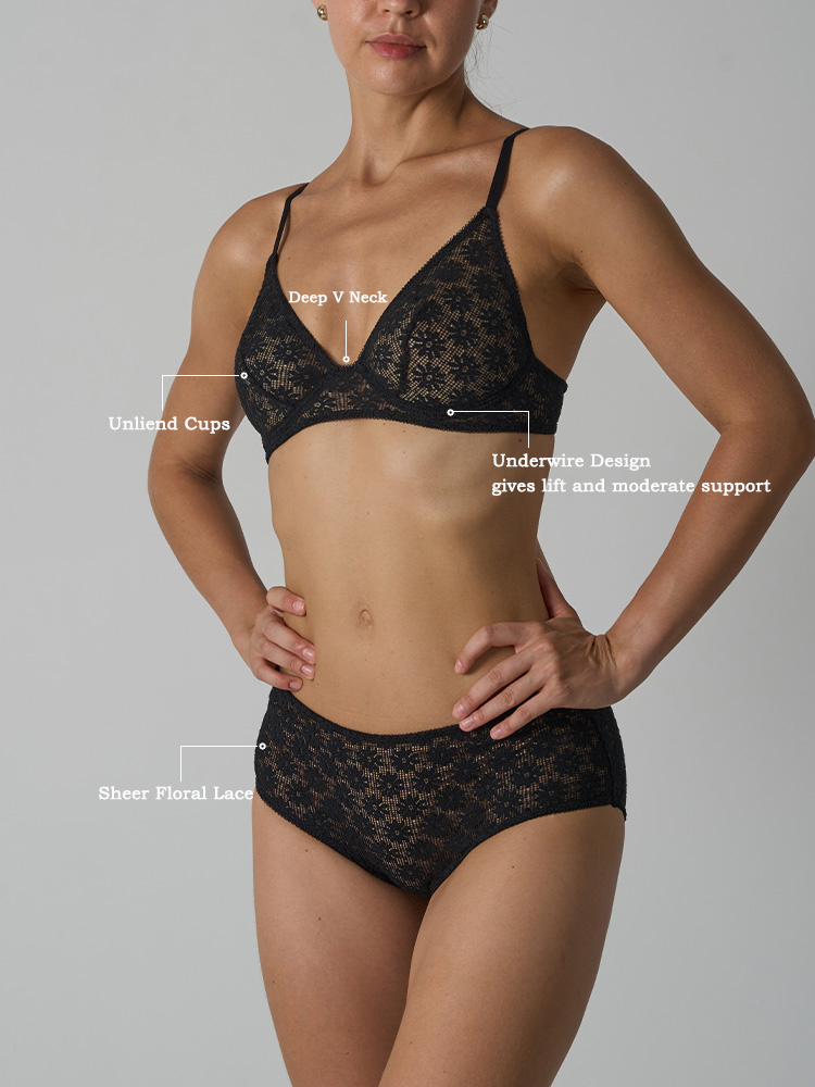 VITALINOVO 3-częściowy zestaw  – Sheer Bra Lace recenzja i cena